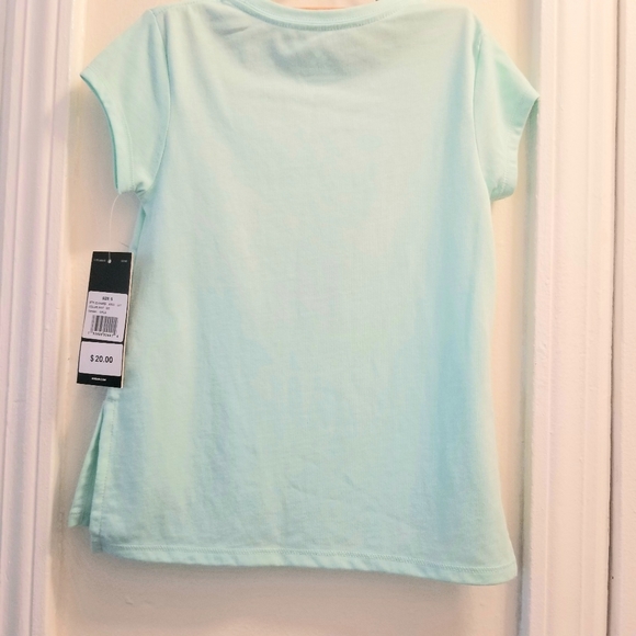 Adidas New Mint Green Color Girls Shirt - Picture 3 of 5